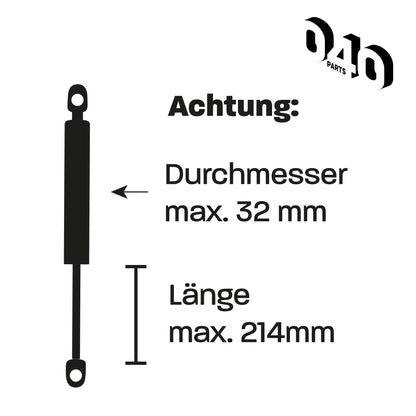 040 Parts Heckklappenaufsteller kompatibel für VW Transporter oder Multivan