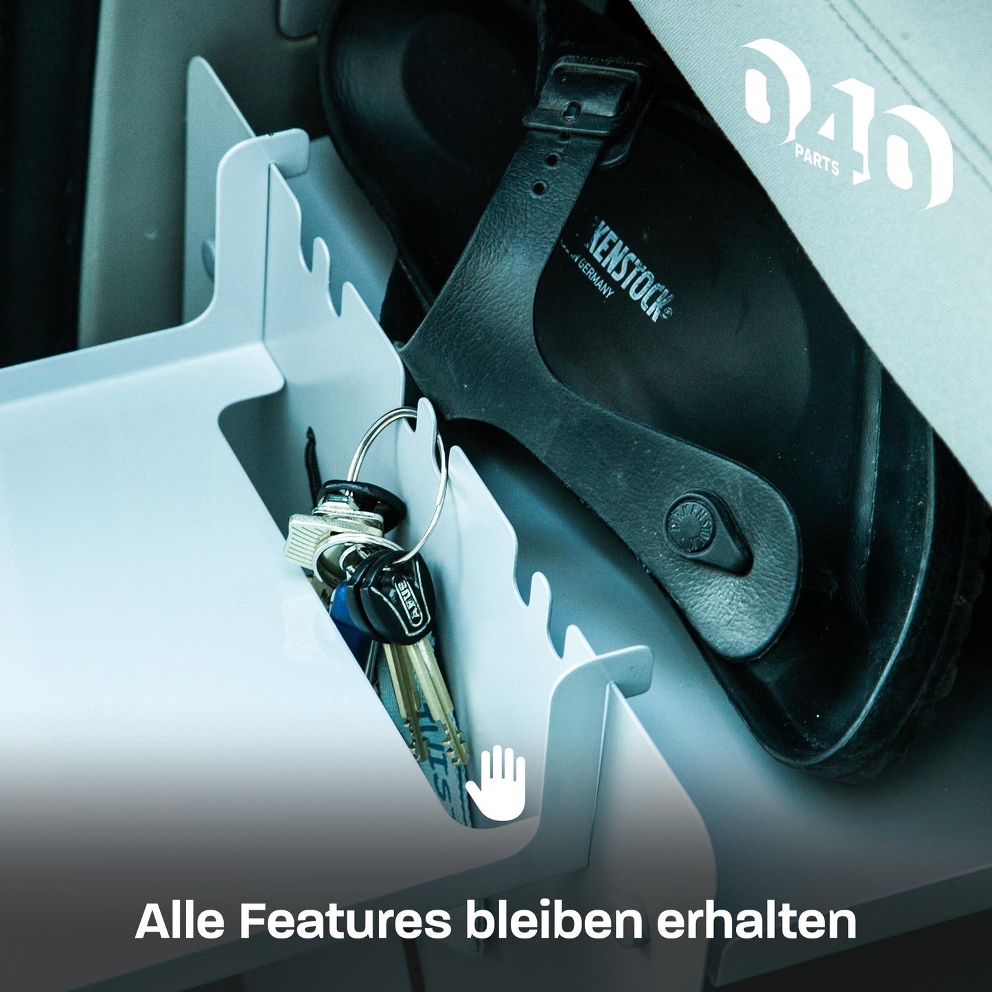 040 parts Einhängetisch grau für das Schuhregal die perfekte Ablage Campingtisch Beistelltisch