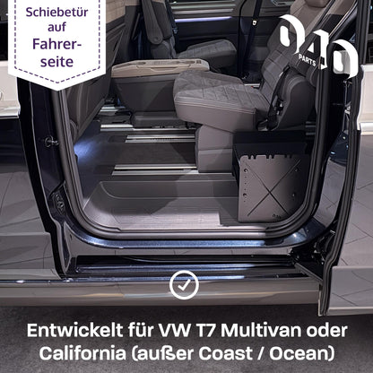 040 Parts Schuhregal SCHWARZ FAHRERSEITE Zubehör passend für VW T7 California und Multivan Schuhorganizer Schuhtasche