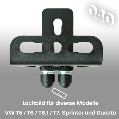 040 parts Dachträger Fuß für VW T7, T5, T6, T6.1 California sowie für Transporter und für Multivan mit C-Schiene
