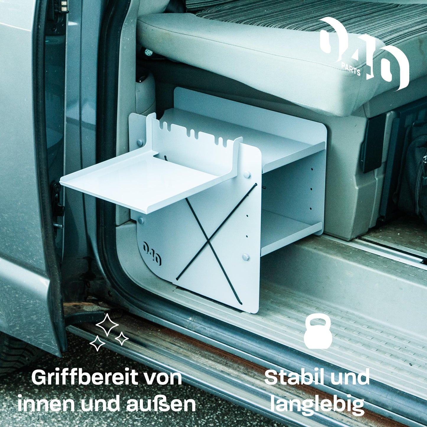 040 parts Einhängetisch grau für das Schuhregal die perfekte Ablage Campingtisch Beistelltisch