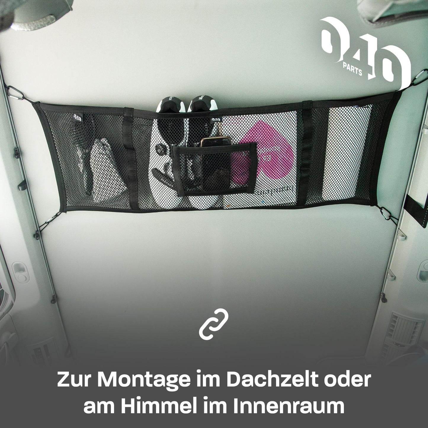 040 Parts Gepäck-Netz Kombi-Aufbewahrungs-Netz für Aufstelldach und Innenraum kompatibel mit VW T7 Neuer California