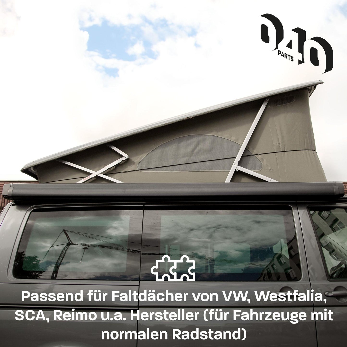 040 Parts Spanngummi für Aufstelldach Zeltbalg mit Schnellspanner kompatibel mit Vans sowie VW T7 VW T6.1 VW T5 Ford Nugget Marco Polo