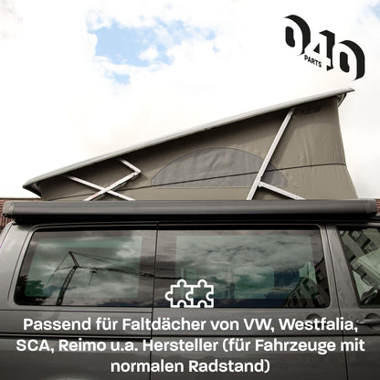 040 Parts Spanngummi für Aufstelldach Zeltbalg mit Schnellspanner kompatibel mit Vans sowie VW T7 VW T6.1 VW T5 Ford Nugget Marco Polo