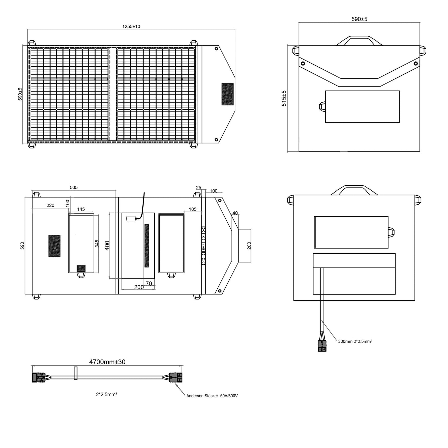 WATTSTUNDE® Sola Ease Sunfolder mobile Solartasche: 100Wp | 140Wp | 200Wp