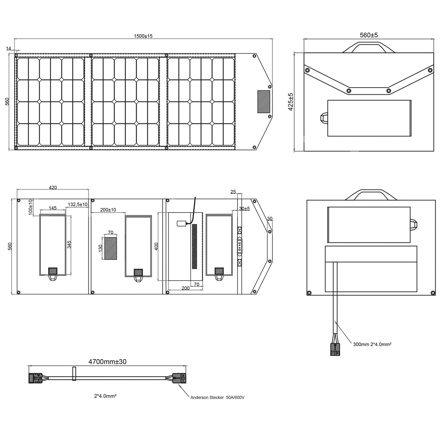 WATTSTUNDE® Sola Ease Sunfolder mobile Solartasche: 100Wp | 140Wp | 200Wp