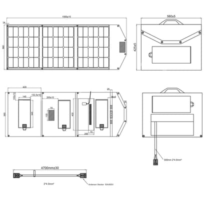 WATTSTUNDE® Sola Ease Sunfolder mobile Solartasche: 100Wp | 140Wp | 200Wp