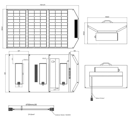 WATTSTUNDE® Sola Ease Sunfolder mobile Solartasche: 100Wp | 140Wp | 200Wp