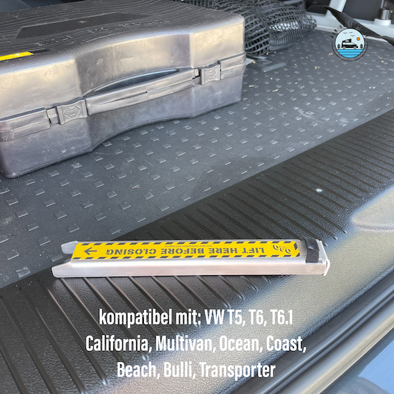 Kofferraumhalter Heckklappenaufsteller für VW T5 California für VW T6 –  VAN-HALTESTELLE