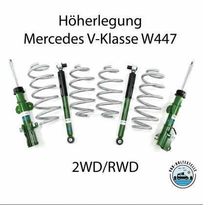Twin- Monotube- Projekt- Höherlegungsfahrwerk für den Mercedes V Klasse 447