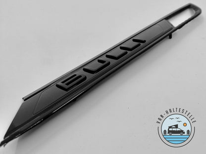 VW Schriftzug T6.1 Emblem Hochglanz Schwarz für California und Multivan VW Bulli Van- Haltestelle