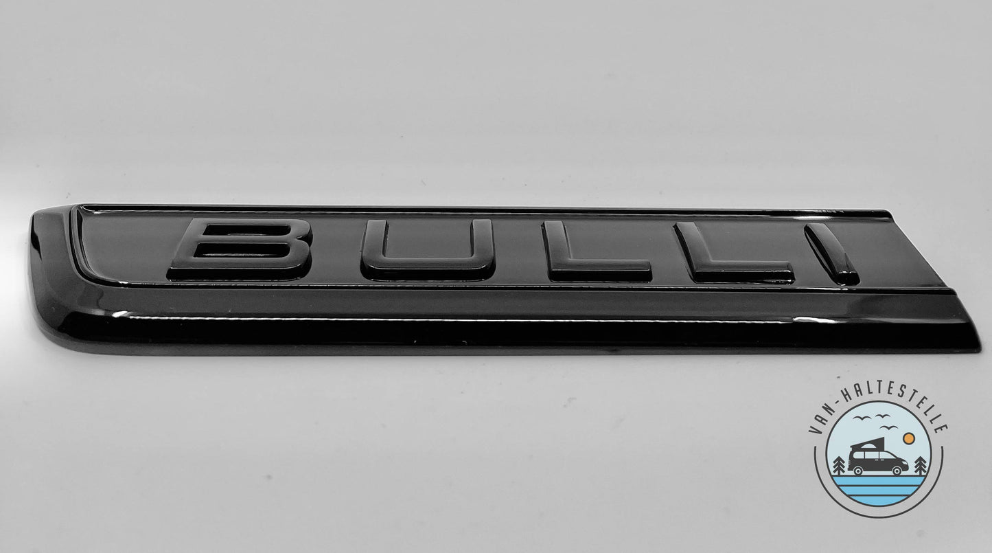 VW Bulli Schriftzug Emblem Logo Schwarz Hochglanz