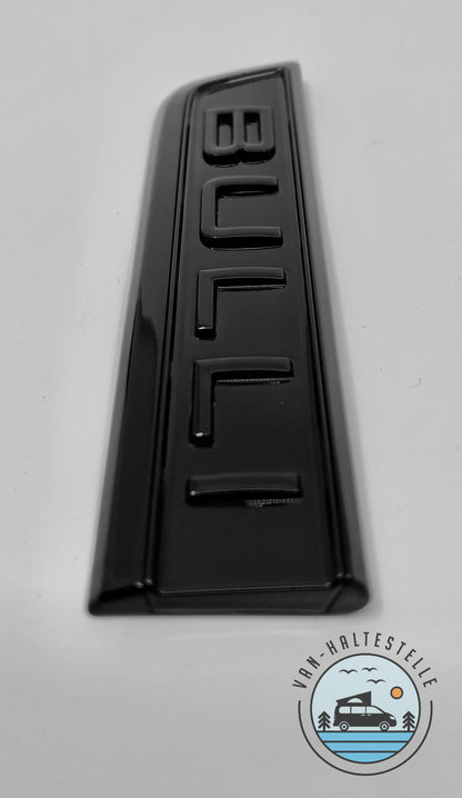 VW Bulli Schriftzug Emblem Logo Schwarz Hochglanz