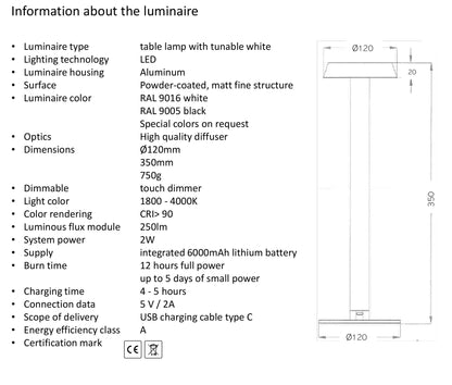 LED Camping Akku Leuchte Dimmbar