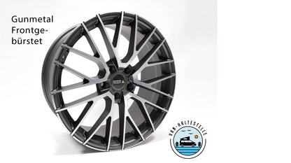 Gunmetal Frontgebürstet Twin Monotube Projekt Felgen 20 zoll Van-Haltestelle