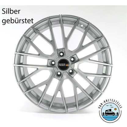 Silber gebürstet Twin Monotube Projekt Felgen 20 zoll Van-Haltestelle